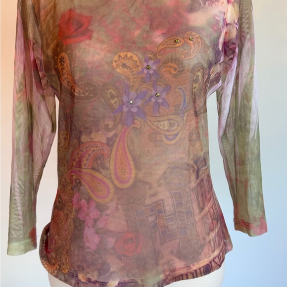 Vintage Y2K Entity Small Sheer Top by Daniel Benjamin - Picture 3 of 13